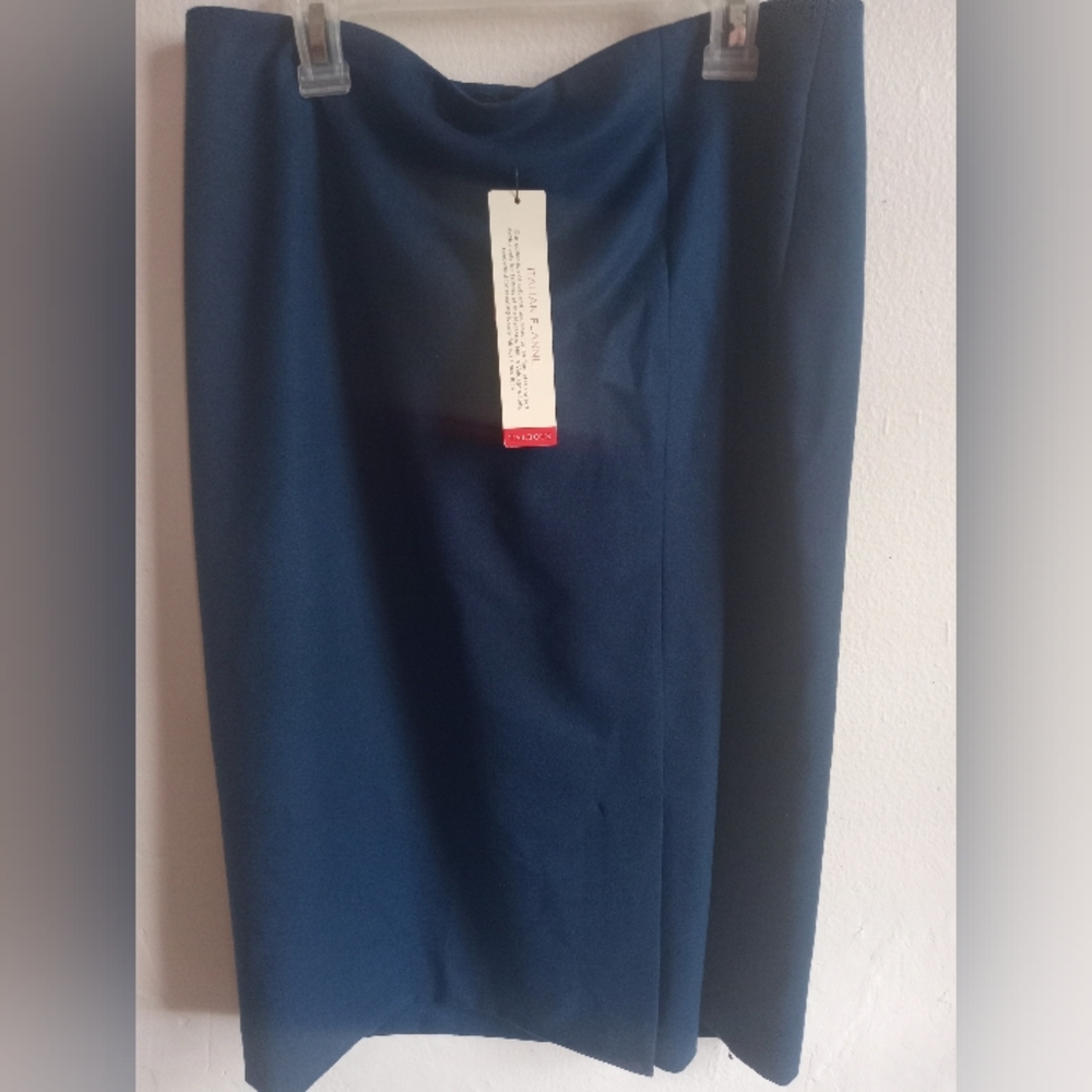 A blue skirt